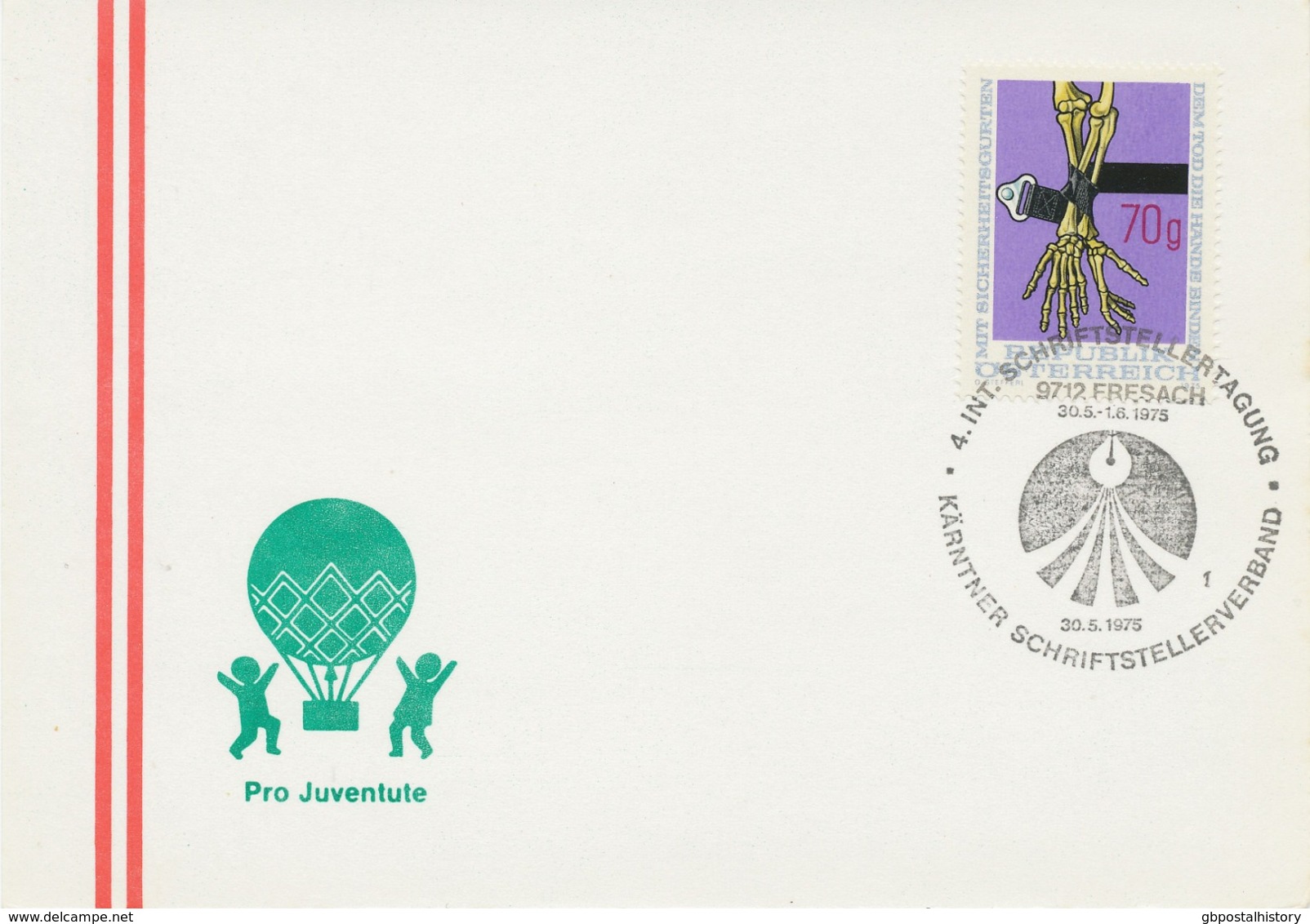 ÖSTERREICH 1975, SST SCHRIFTSTELLER: 9712 FRESACH 4. Int. Schriftstellertagung - Maschinenstempel (EMA)