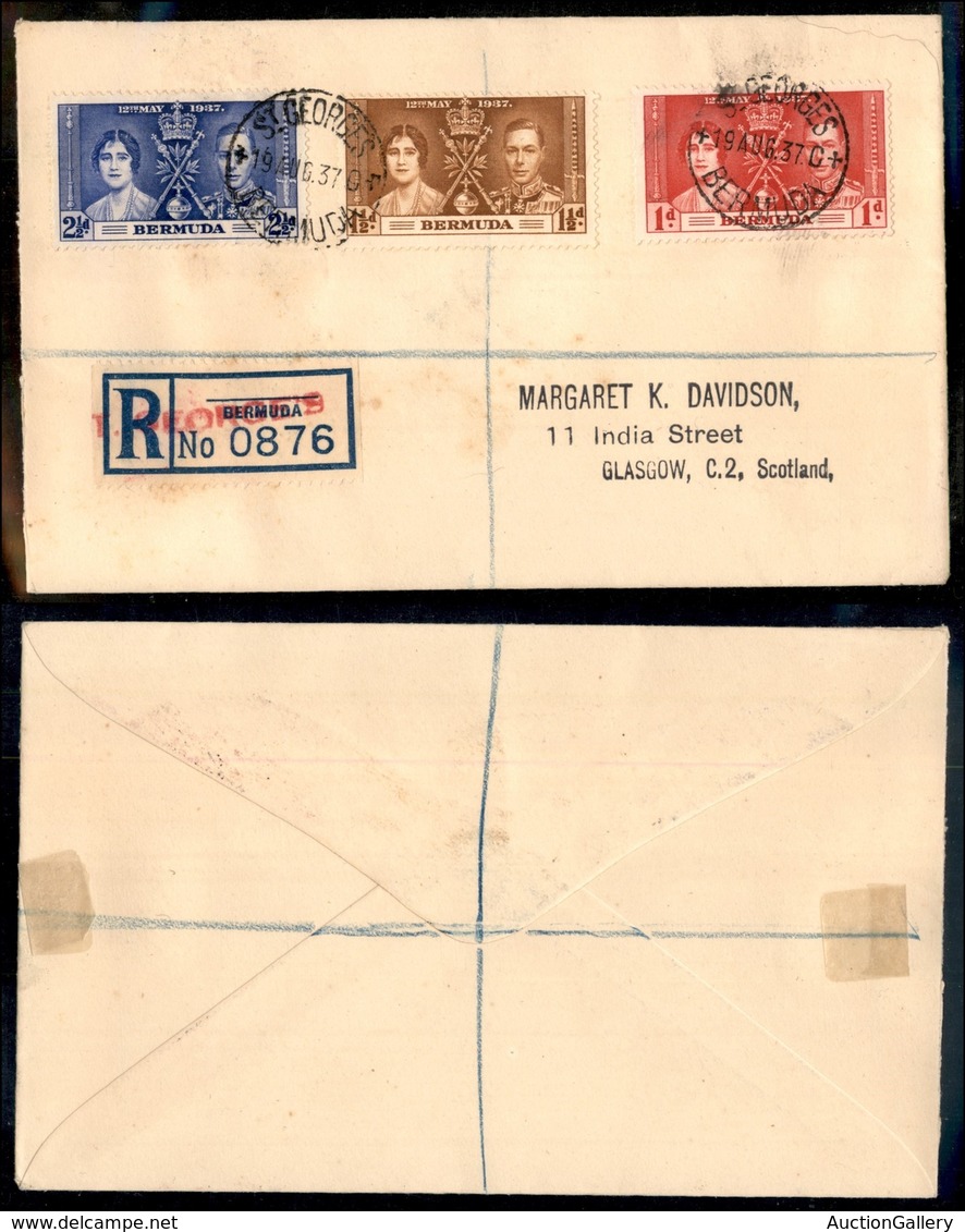 COLONIE INGLESI - Bermuda - Nozze 1937 – Raccomandata Da St. Georges Del 19.8.37 - Altri & Non Classificati