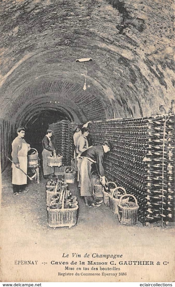 Thème.  Industrie.   Verrerie     Epernay  51  Cave De La Maison Gauthier    (Voir Scan) - Industrie