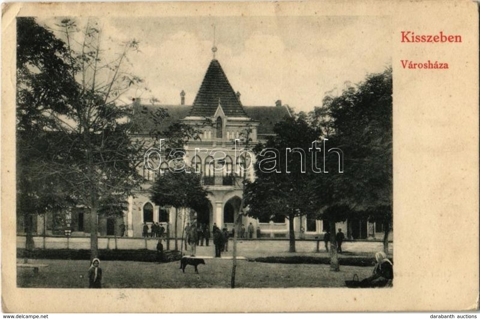 T2/T3 1913 Kisszeben, Zeben, Sabinov; Városháza. Stehr Gusztáv Kiadása / Town Hall (EK) - Unclassified