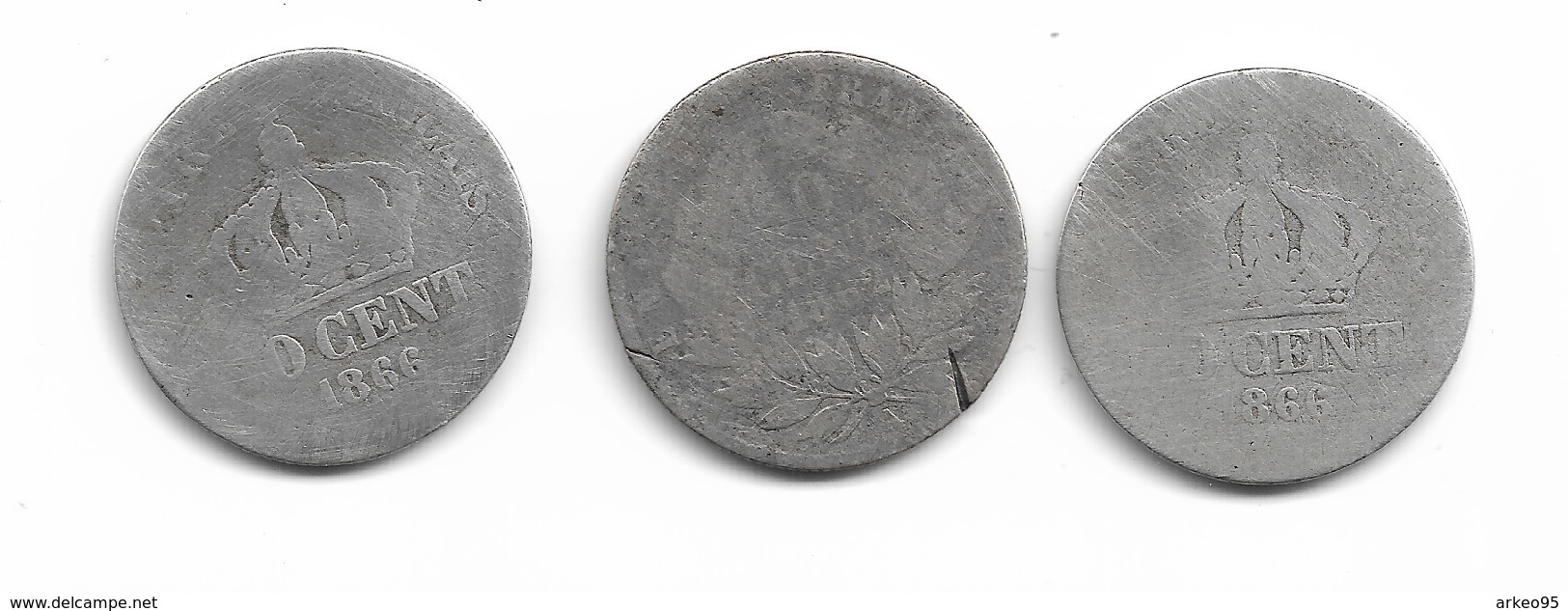 Lot De 3 Pièces De 50 Centimes Napoléon III - 50 Centimes