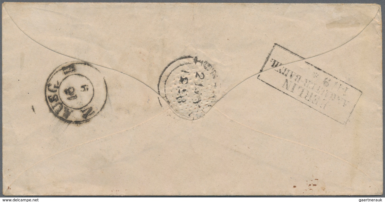 Hongkong: 1858, Stampless Cover To Lyck/Prussia, Bearing Red Crowned "PAID AT HONG-KONG" (SG CC3) On - Sonstige & Ohne Zuordnung