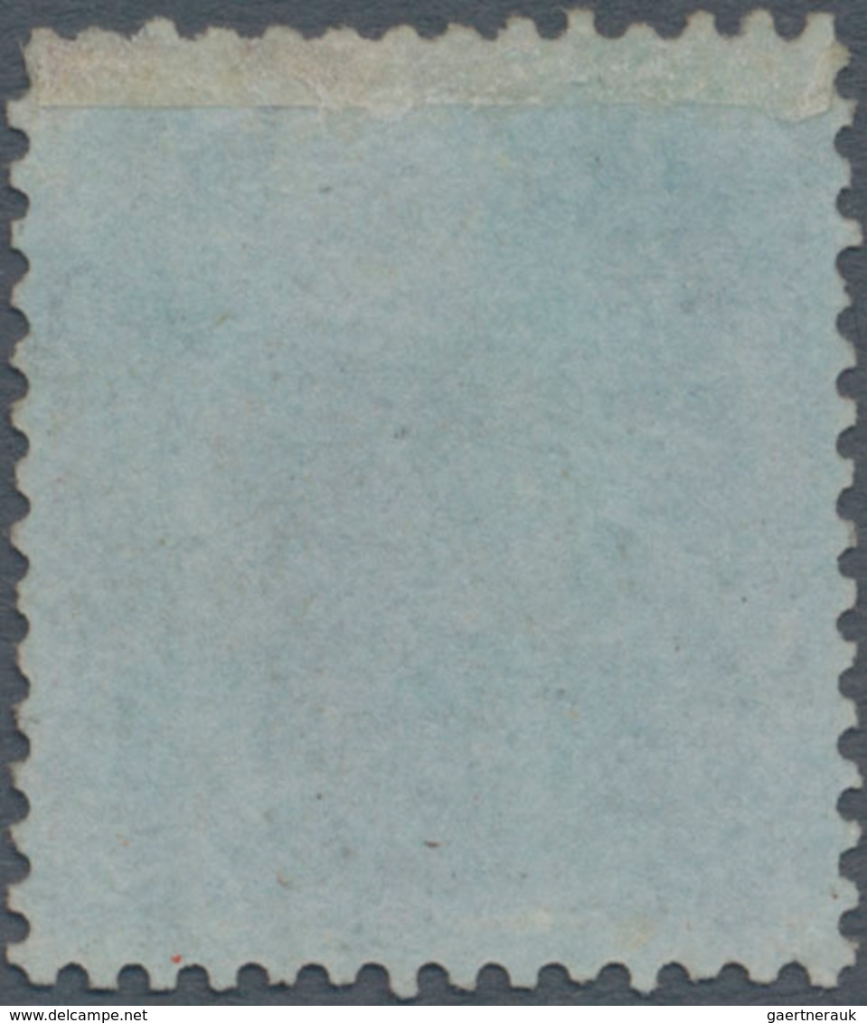 Indien: 1855 QV 8a. Carmine On Blue Glazed Paper, Unused Without Gum, Small Thin At Top And A Lttle - Sonstige & Ohne Zuordnung