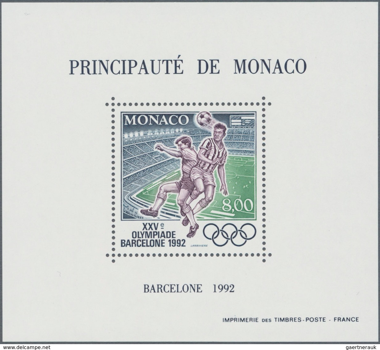 Thematik: Olympische Spiele / Olympic Games: 1992, MONACO: Summer And Winter Olympics Barcelona And - Sonstige & Ohne Zuordnung