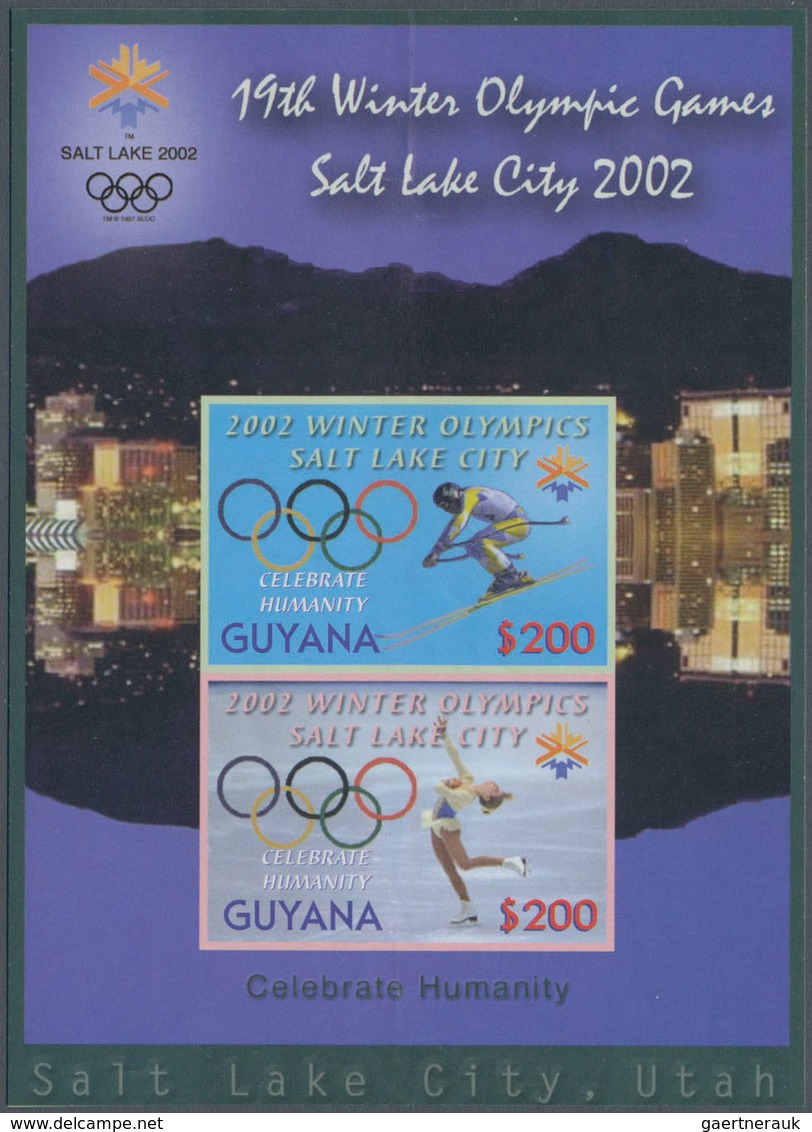 Thematik: Olympische Spiele / Olympic Games: 2002, GUYANA: Winter Olympics Salt Lake City Complete S - Sonstige & Ohne Zuordnung