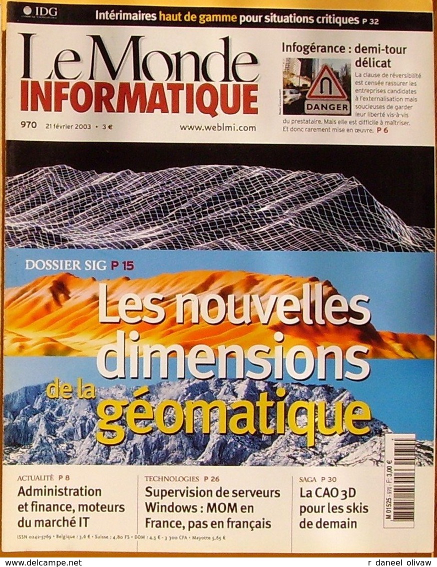 Le Monde Informatique N° 970 - 21/2/2003 (TBE+) - Informatique