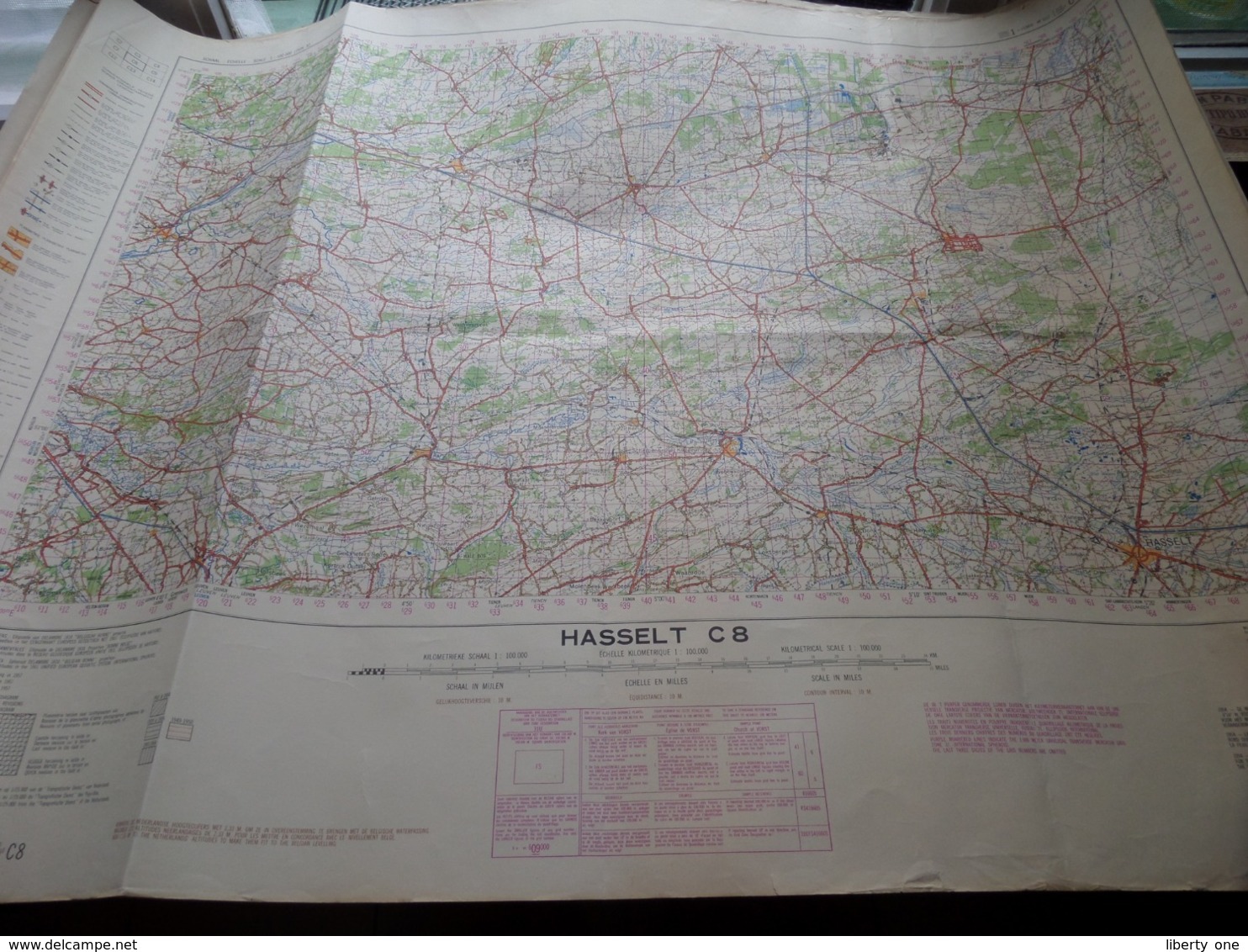 HASSELT C8 - 1/100.000 ( Edit./ Uitg. 1957 ) Stafkaart IGMB M 632 ! - Europa