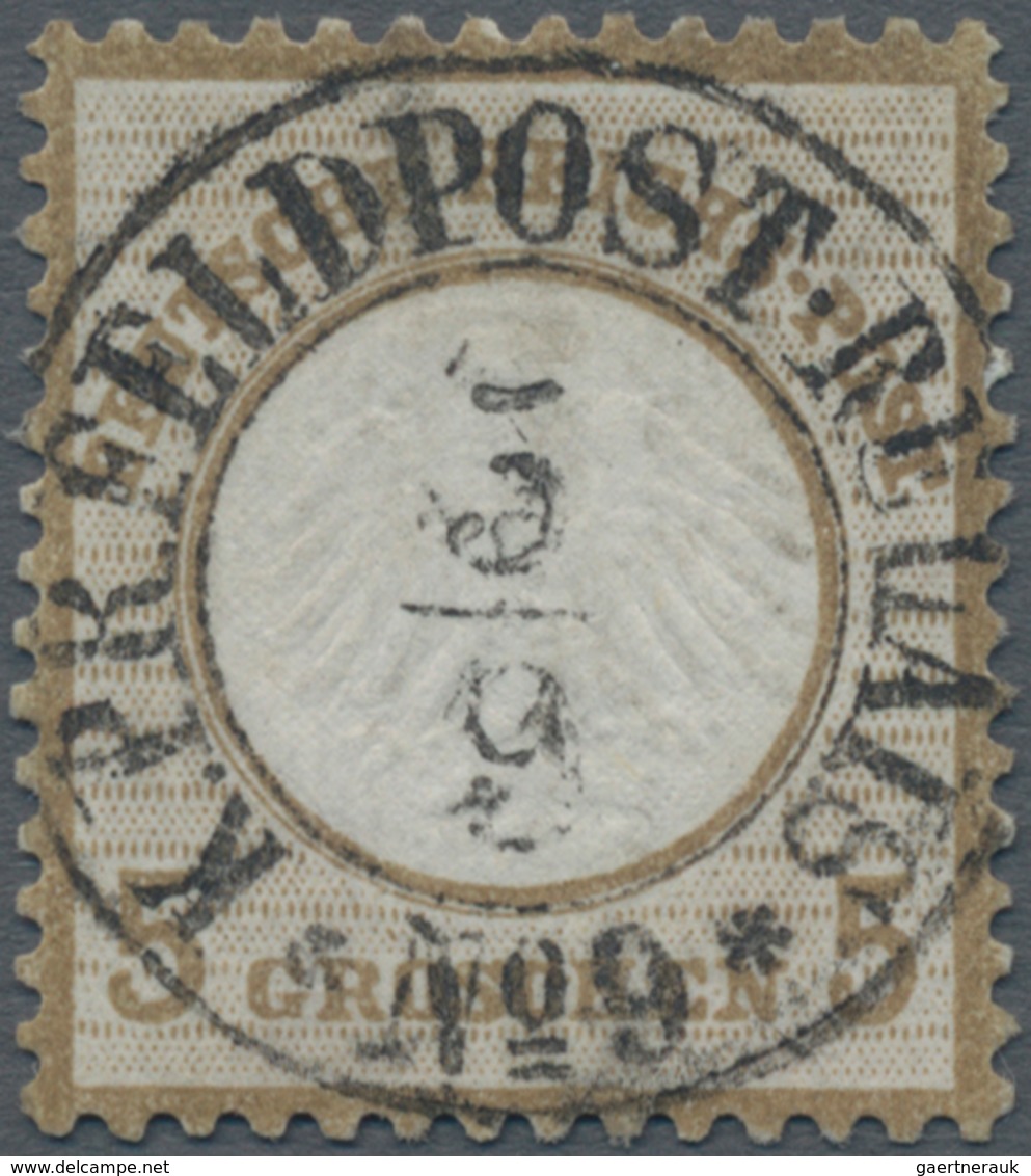 Deutsches Reich - Brustschild: 1872 Kleiner Schild 5 Gr Ocker Mit Ideal-K2 "K.PR.FELDPOST-RELAIS No. - Brieven En Documenten