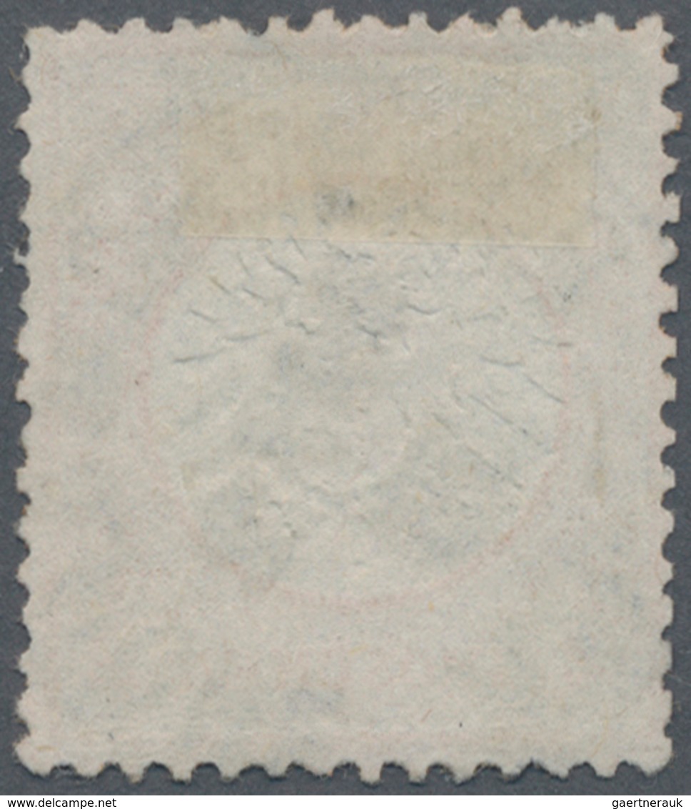 Deutsches Reich - Brustschild: 1872, Großer Schild ½ Gr. Orange Mit Doppelprägung Des Mittelstückes - Brieven En Documenten