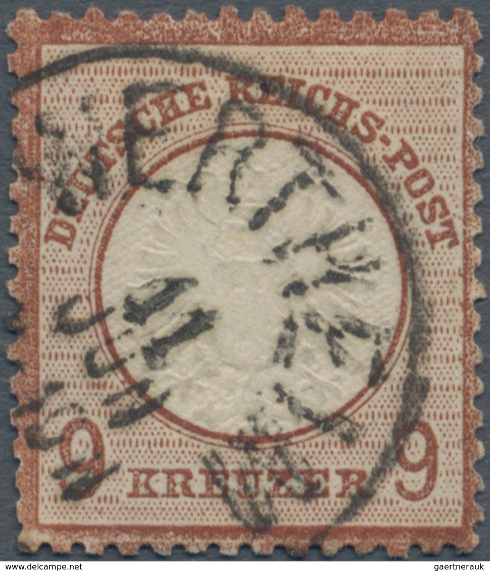 Deutsches Reich - Brustschild: 1872, Großer Schild 9 Kr. In Seltener C-Farbe Lebhaftbraun Mit K1 "WE - Brieven En Documenten