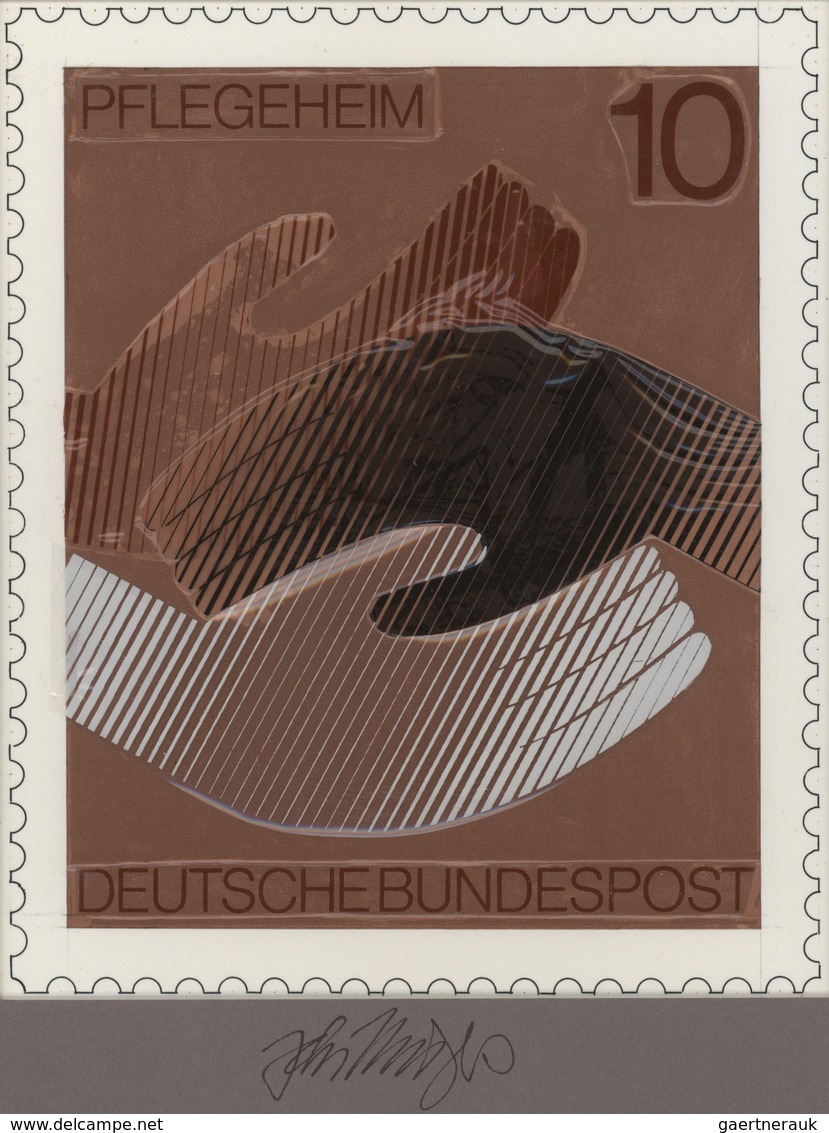 Bundesrepublik Deutschland: 1970, Nicht Angenommener Künstlerentwurf (17x20) Von Prof. H.Schillinger - Briefe U. Dokumente