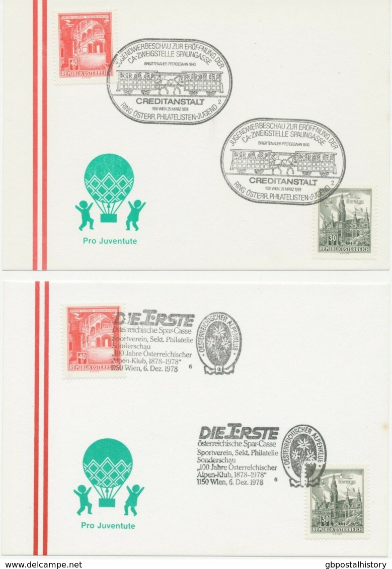 ÖSTERREICH SONDERSTEMPEL 1975/8, 22 Versch. SST BANKEN (20) & VERSICHERUNGEN (2) - Frankeermachines (EMA)