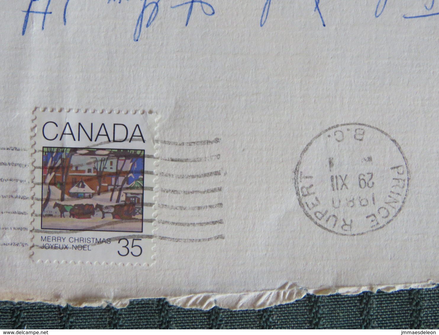 Canada 1980 Cover Prince Rupert To England - Christmas - Covers & Documents
