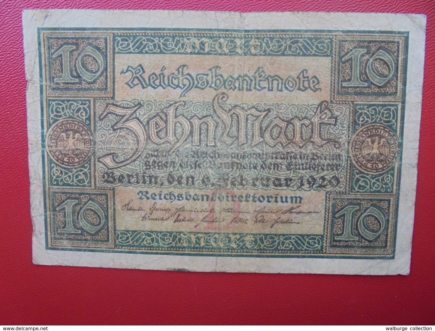 Reichsbanknote :10 MARK 1920 CIRCULER (B.4) - 10 Mark