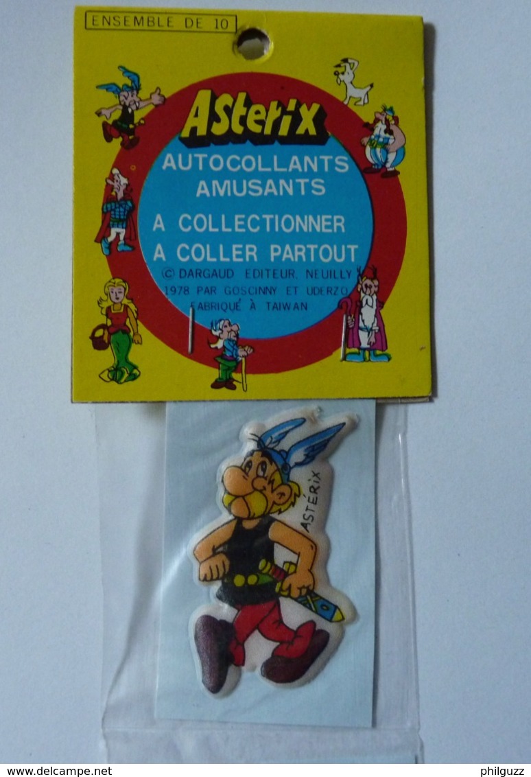 10 AUTOCOLLANTS ASTERIX DARGAUD 1978 En Bande Autocollant - Adesivi