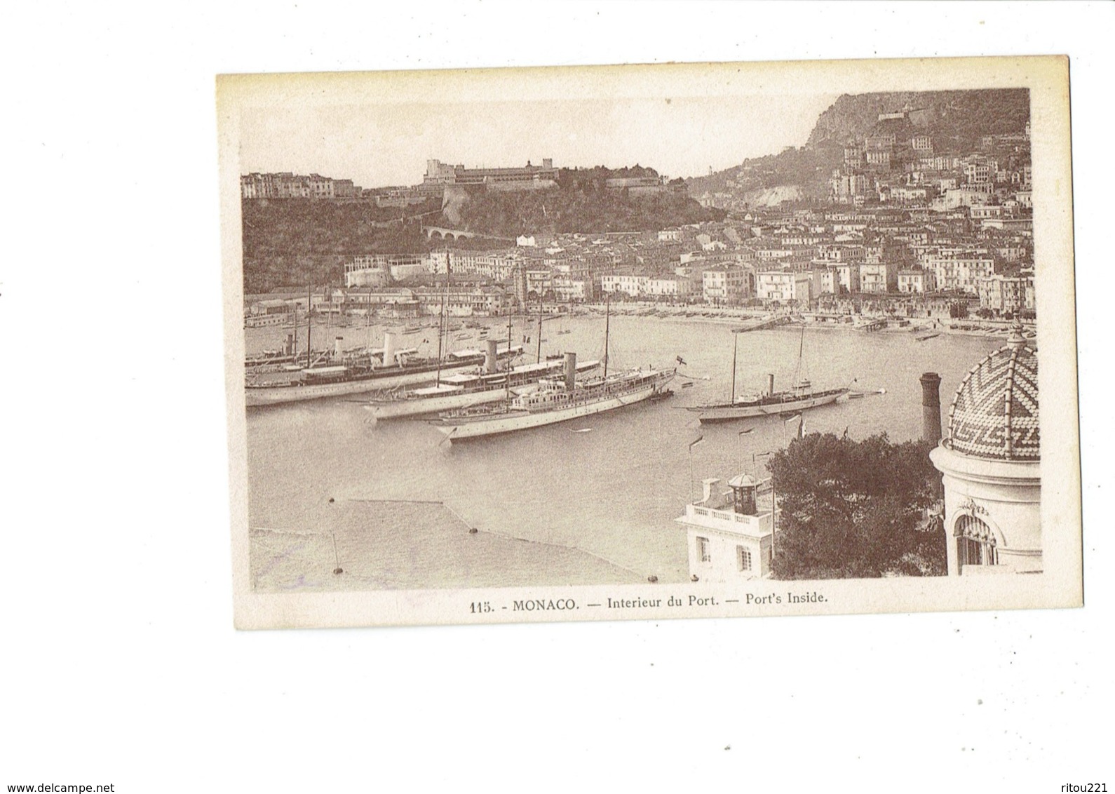 Cpa MONACO - Intérieur Du Port - N°115 BFN - Bateau - Les Terrasses