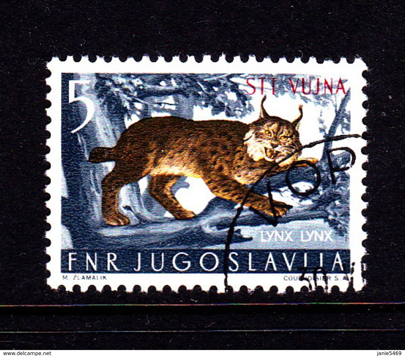 Trieste Zone B  SG B120 1954 Animals  5d Slate Buff And Grey,used - Usati