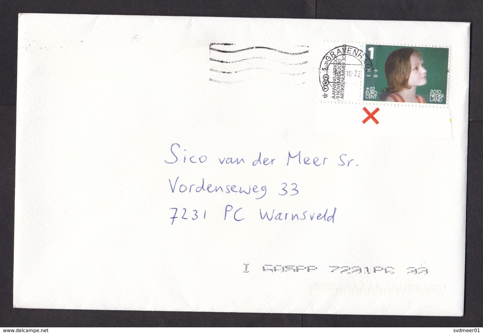 Netherlands: Cover, 2010, 1 Charity Stamp, Girl, Math, Mathematics, Education, School (backside Damaged) - Lettres & Documents