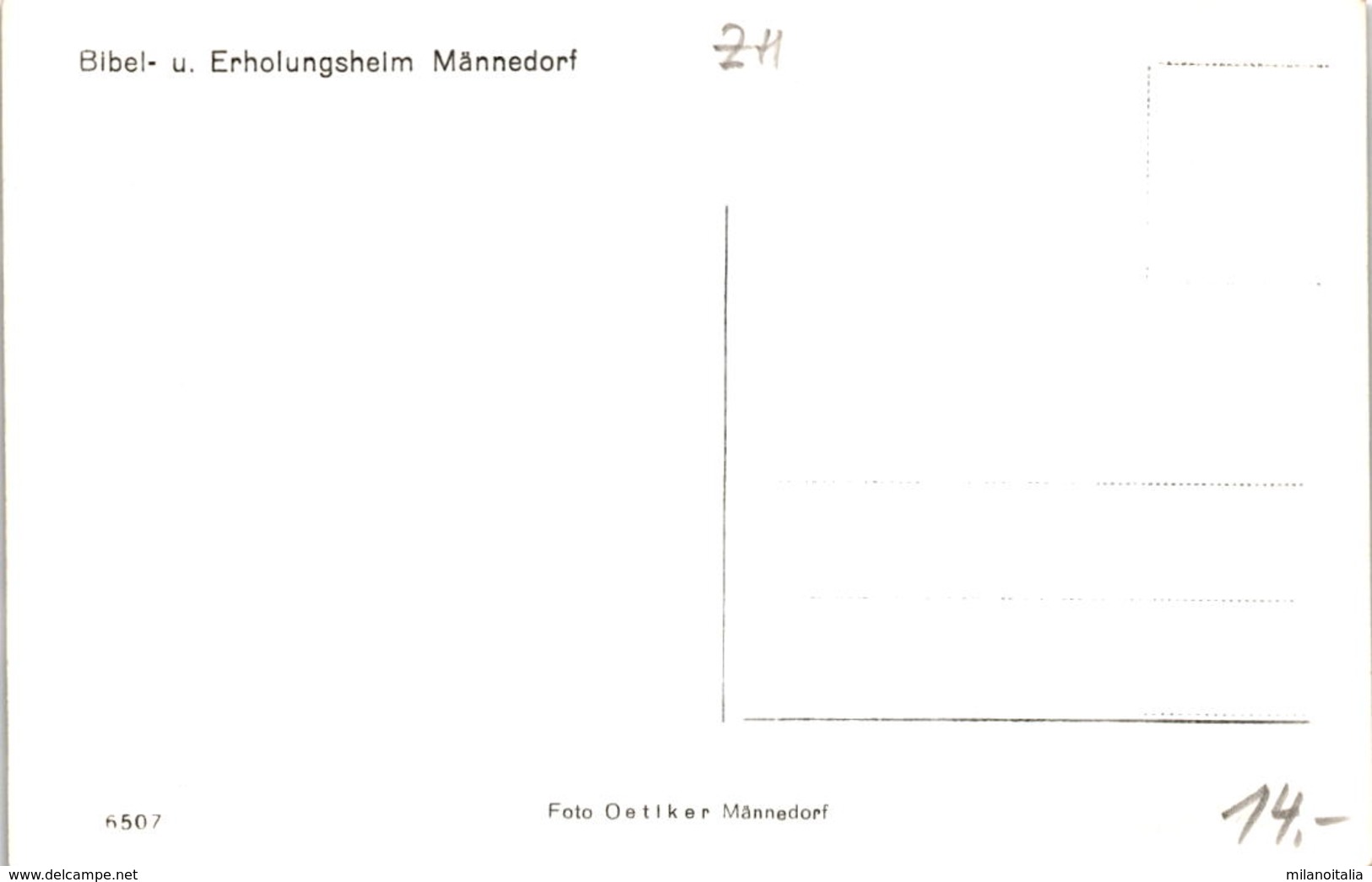 Bibel- Und Erholungsheim Männedorf (6507) - Männedorf