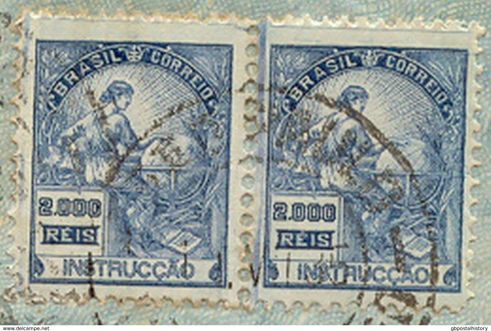 BRAZIL 1935 200 R + 2000 R (2x VARIETIES) SAO PAULO To BERLIN Airmail Via CONDOR - Airmail