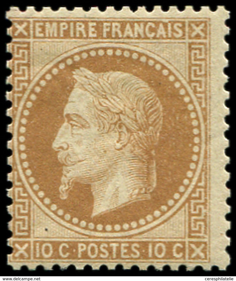 * EMPIRE LAURE - 28A  10c. Bistre, T I, Inf. Ch., TB - 1863-1870 Napoléon III Lauré