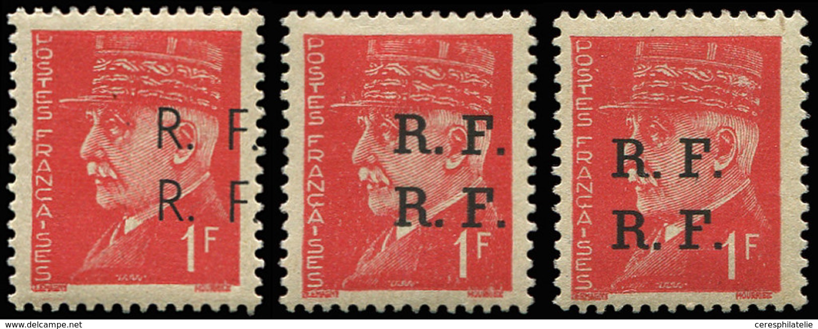 * TIMBRES DE LIBERATION - BORDEAUX 4a : 1f. Rouge, DOUBLE Surcharge T I, II Et III, TB - Liberación