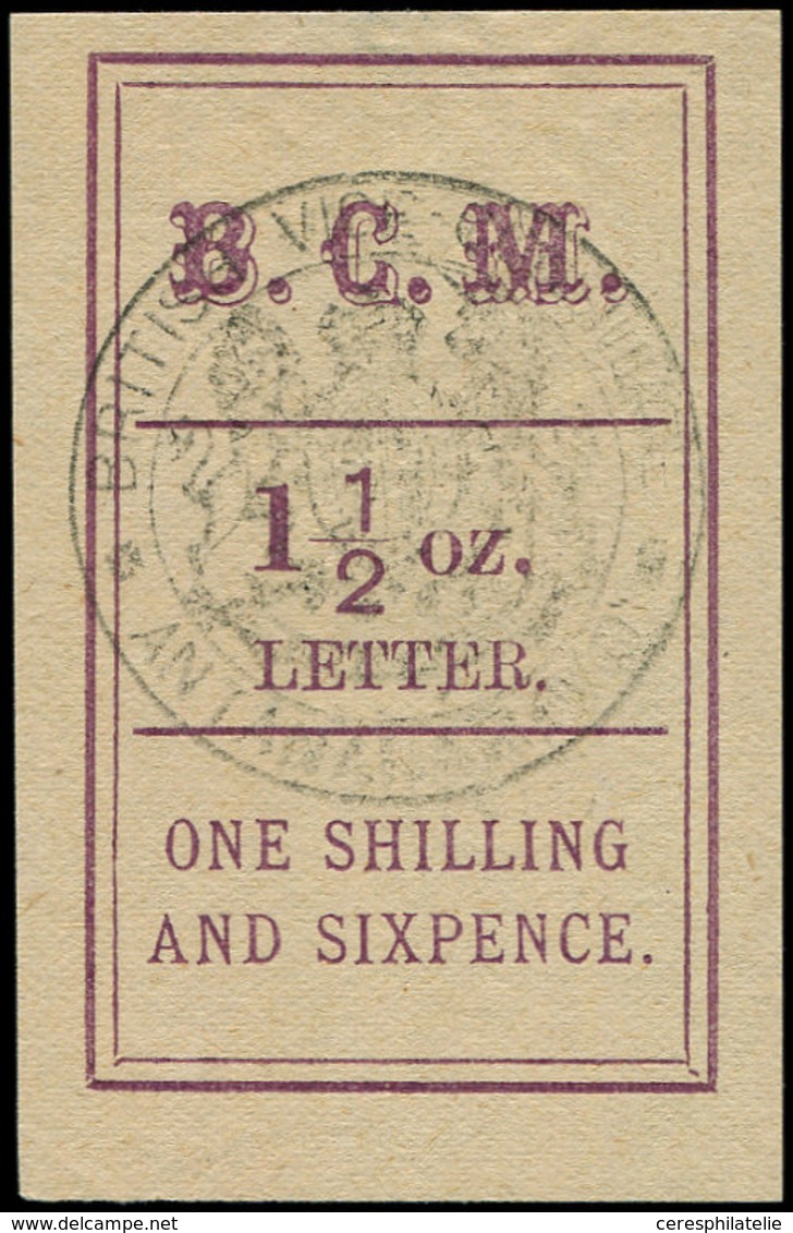 (*) MADAGASCAR Courrier Consulaire Britannique 3 : 1 1/2oz. Letter 1s. Et 6p., Infime Pelurage, TB, Cote Et N° Maury - Autres & Non Classés