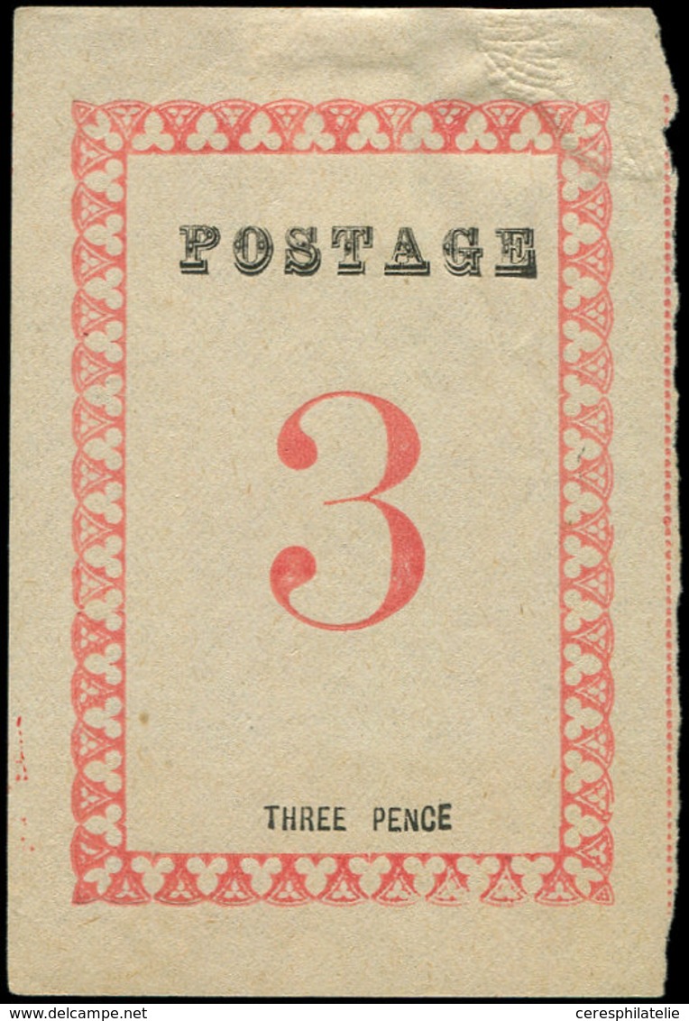 (*) MADAGASCAR Courrier Consulaire Britannique 40a : 3p. Rose-rouge, Sans Le Cachet, TB - Autres & Non Classés