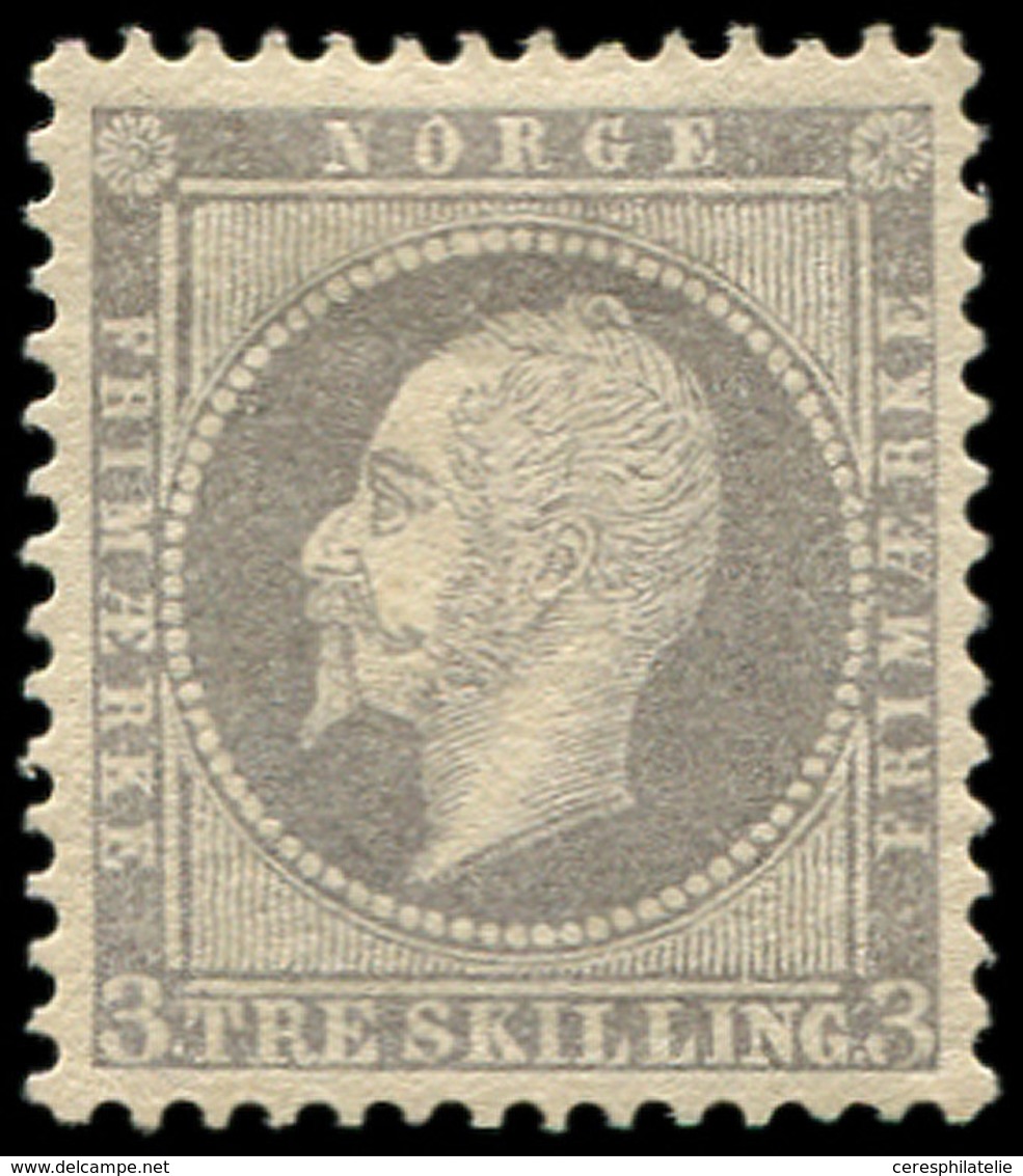 * NORVEGE 3 : 3s. Violet-gris, TB - Used Stamps