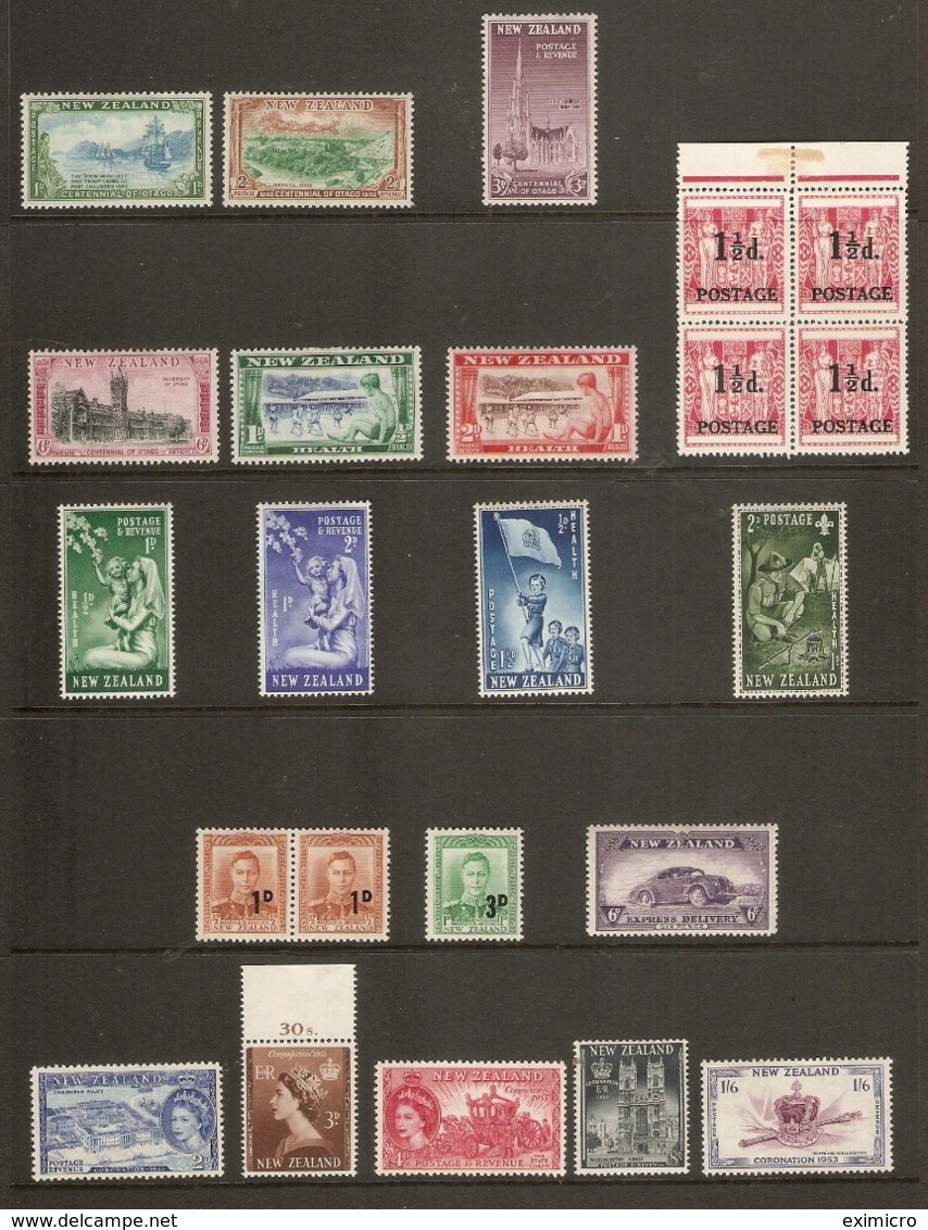 NEW ZEALAND 1941 - 1953 MOUNTED MINT COLLECTION ON 2 SCANS - Collections, Lots & Series