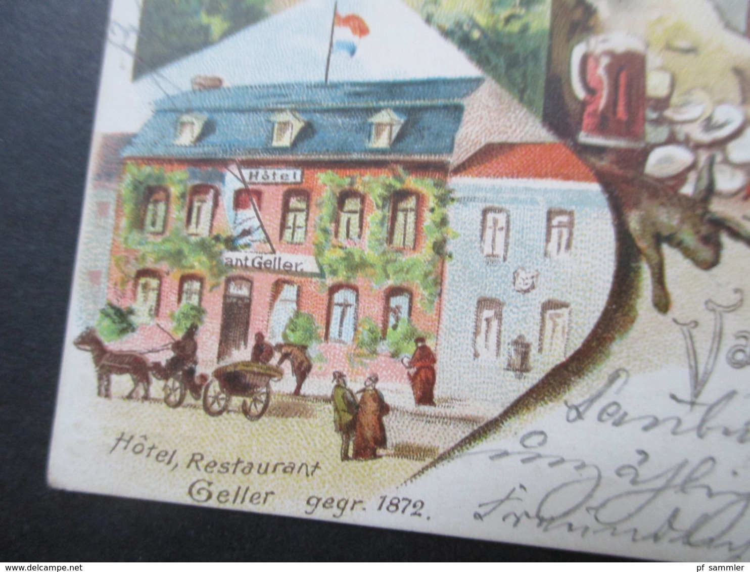 Mehrbildkarte 1898 Zweisprachig Vaals Bei Aachen Hotel Restaurant Geller, Stephans Ruh Litho Th. Wendisch, Berlin - Vaals