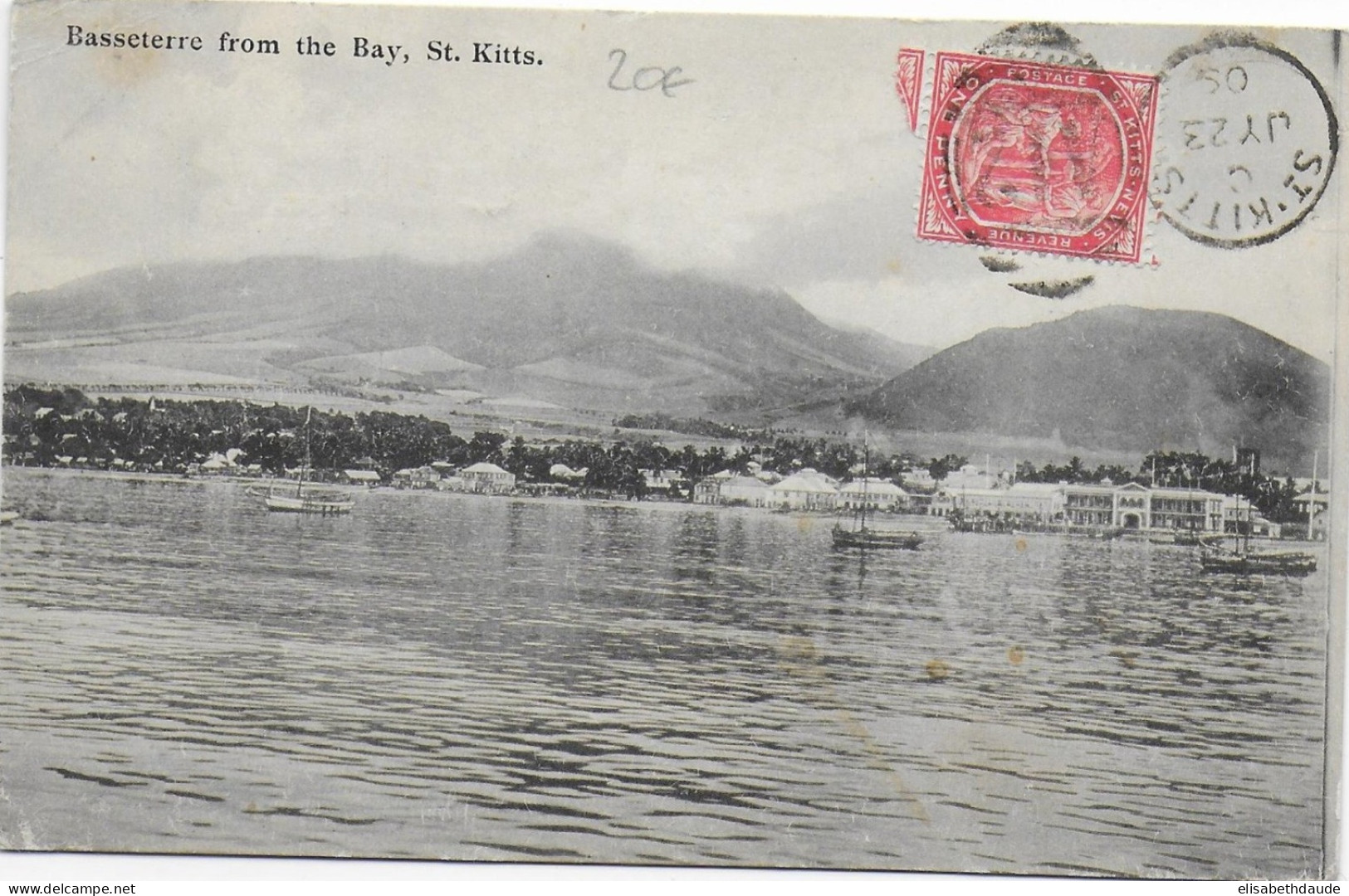 ST KITTS - 1909 - CARTE De ST KITTS => PARIS => SUISSE - St.Christopher-Nevis & Anguilla (...-1980)