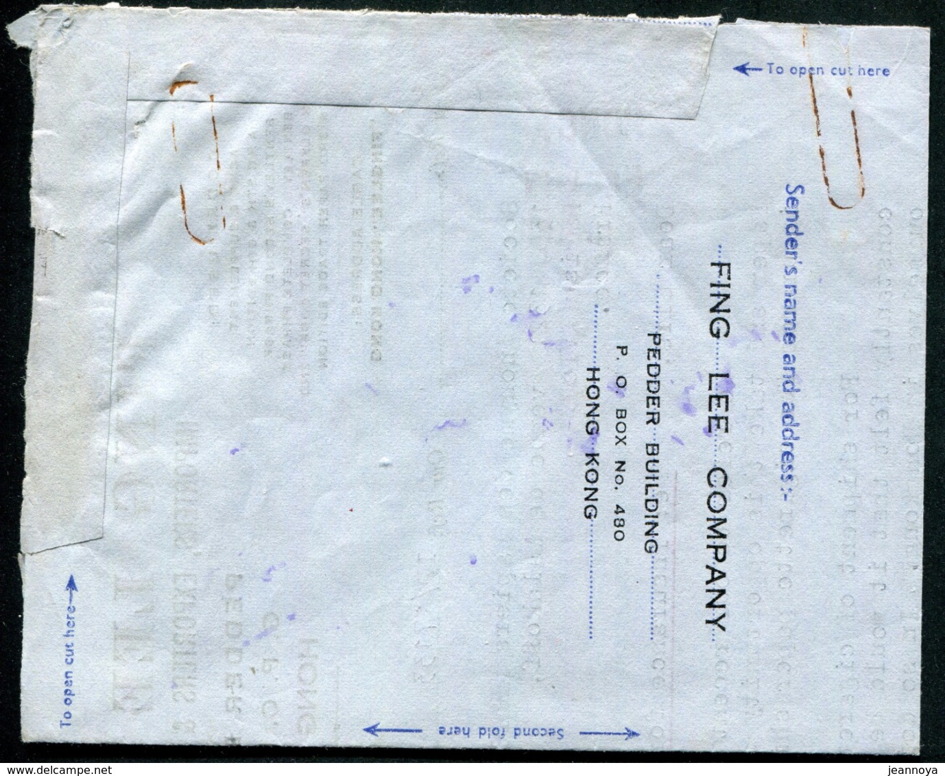 HONG KONG -  AÉROGRAMME TYPE GEORGES VI DE HONG KONG LE 30/12/1953 POUR PARIS - TB - Postal Stationery