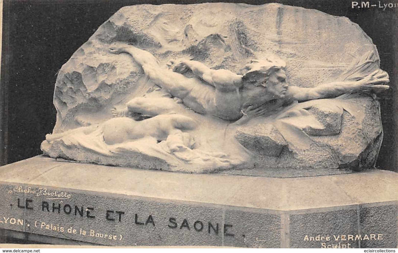 Thème.   Arts  Le Rhône Et La Saône. Sculpture En  Pierre  De André Vermare      (voir Scan) - Sculptures