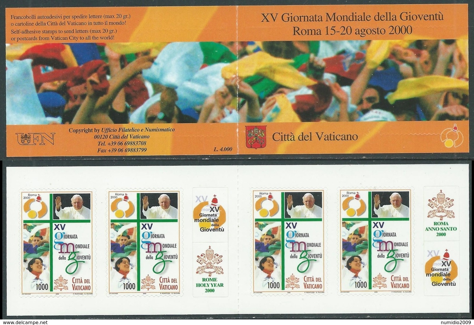 2000 VATICANO LIBRETTO GIORNATA MONDIALE DELLA GIOVENTU MNH ** - EF - Booklets