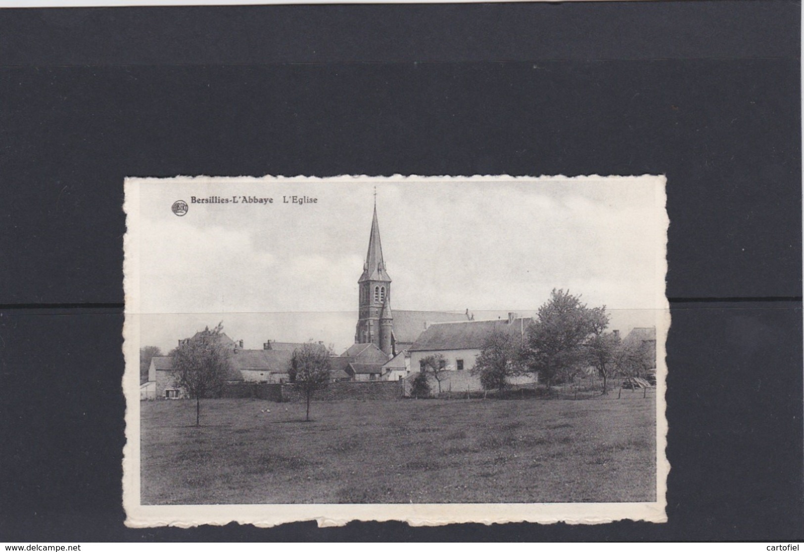 BERSILLIES-L'ABBAYE-L'EGLISE-EDITION-ROGER LAGNEAUX-CARTE ENVOYEE-1958-VOYEZ LES 2 SCANS-RARE! ! ! - Erquelinnes