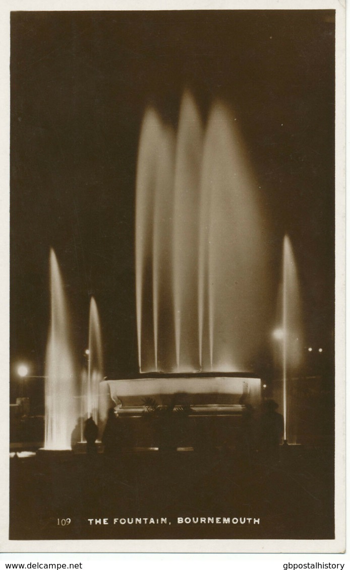 UK BOURNEMOUTH, The Fountain, Rare Superb Mint B/w RP Pc (Nr. 109) - Bournemouth (bis 1972)