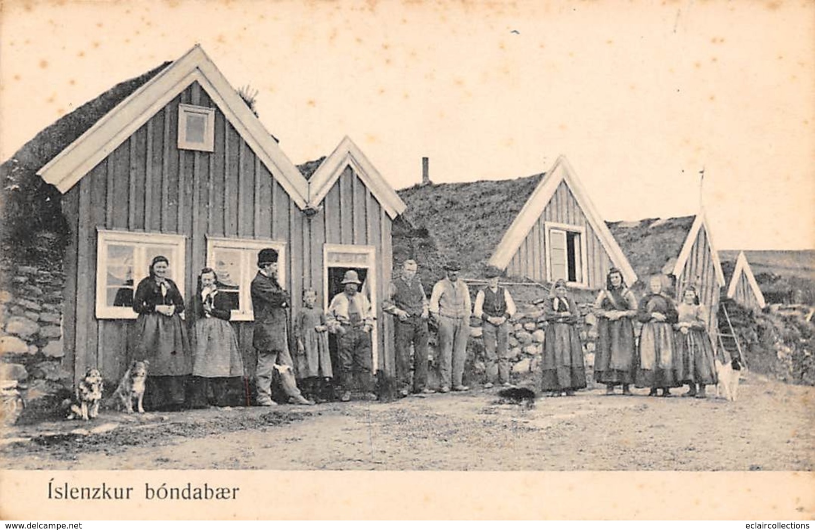 Islande :             Islenzkur  Bondabaer.   Une Ferme         (voir Scan) - Islanda