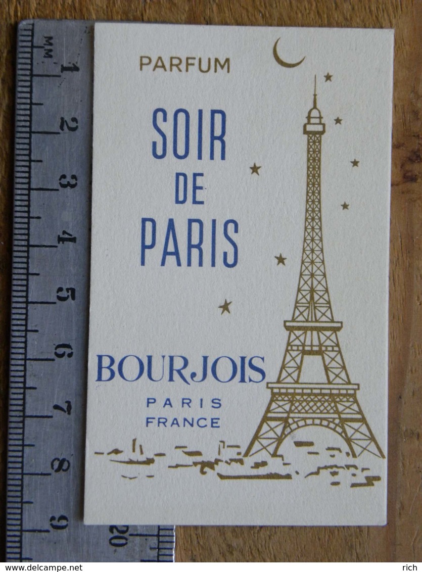 Carte Parfumée - BOURJOIS PARIS - Parfum SOIR DE PARIS - Sin Clasificación