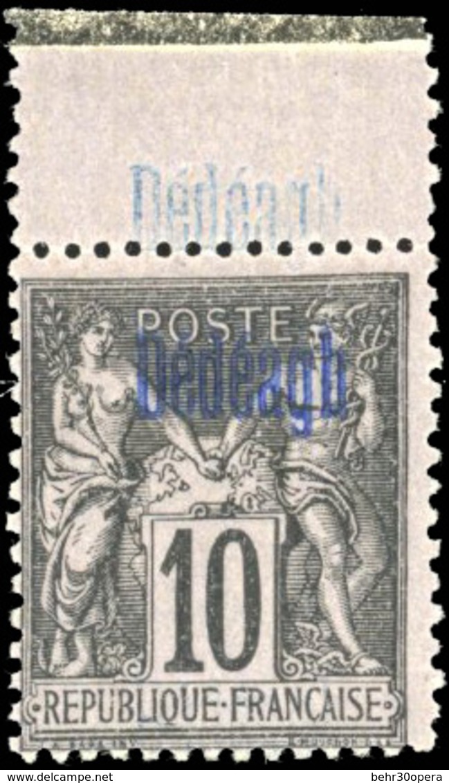 ** N°4a, 10c. Noir S. Lilas. Double Surcharge. TB. - Autres & Non Classés