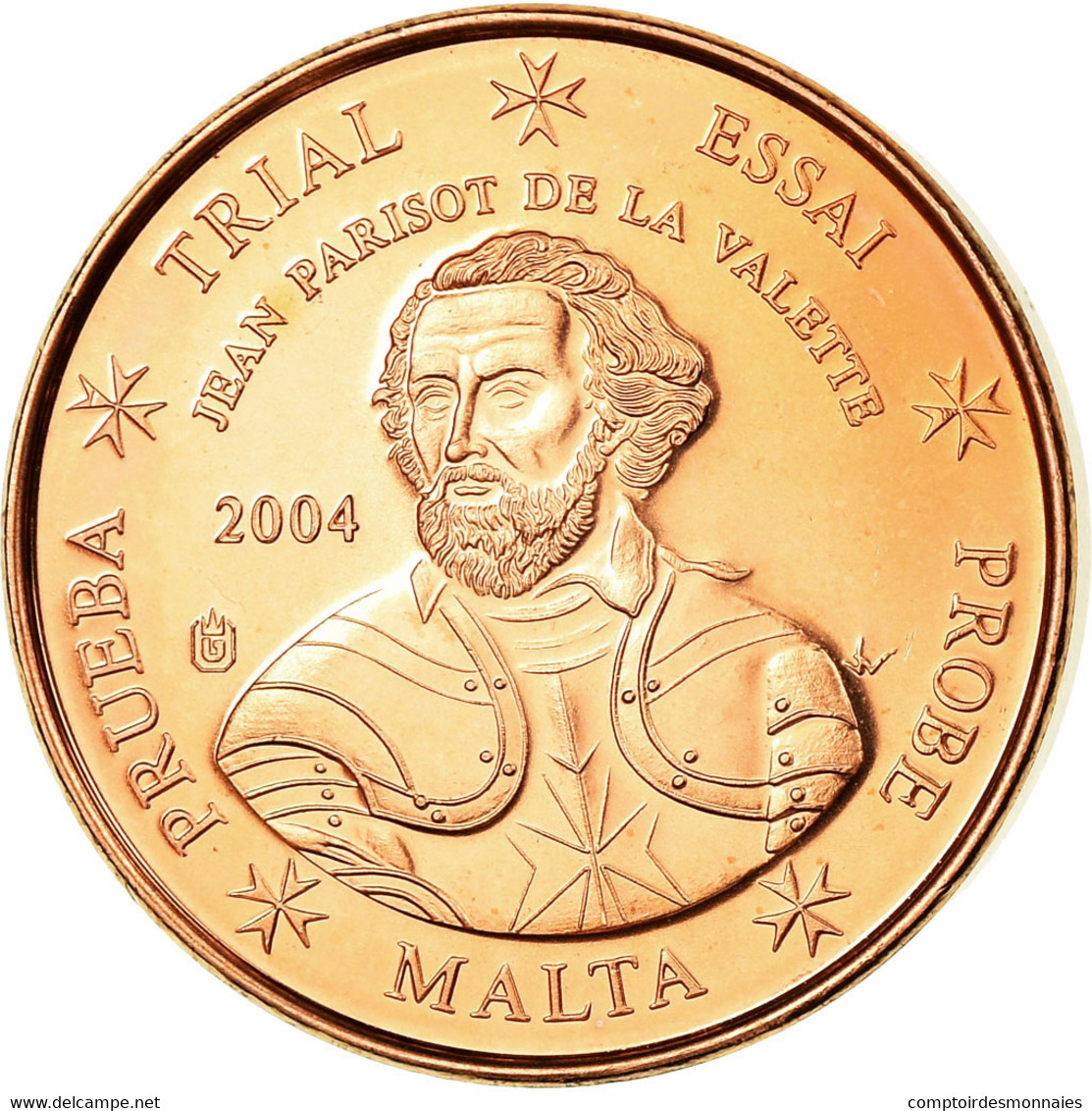 Malte, 2 Euro Cent, 2004, SPL, Copper Plated Steel - Privatentwürfe