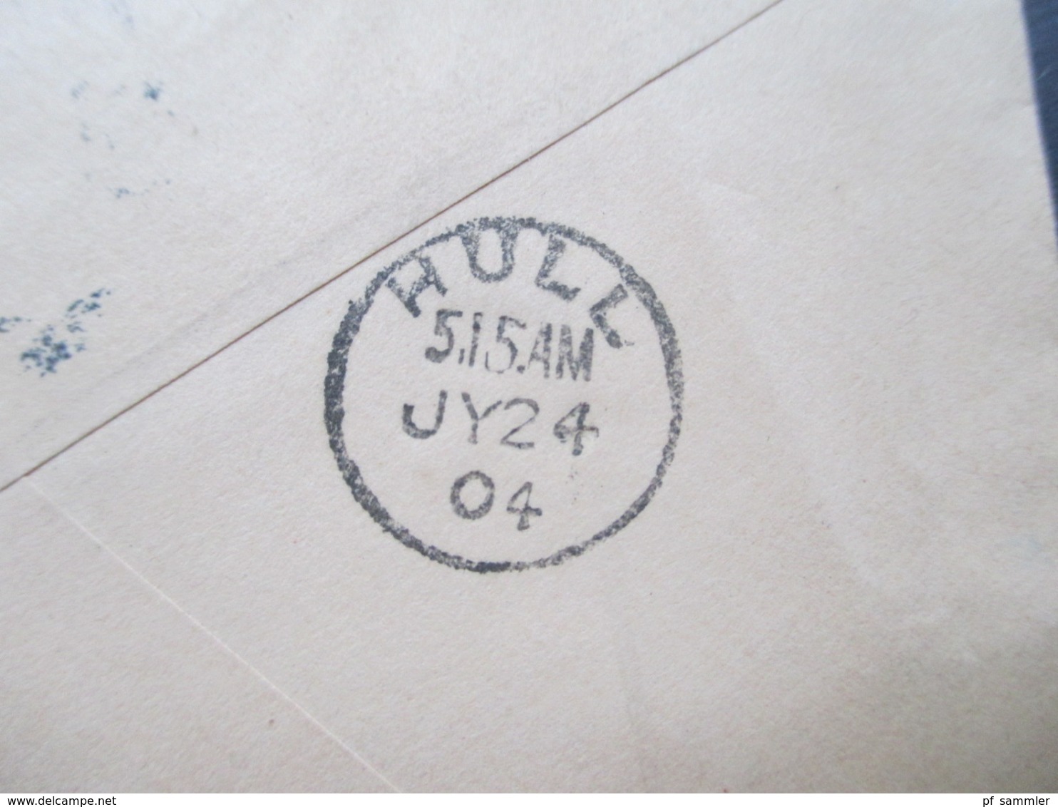 USA 1904 GA Umschlag Mit Zusatzfrankatur Diana Oil Works Cleveland - Hull England Mit Ak Fingerhutstempel Hull - Briefe U. Dokumente