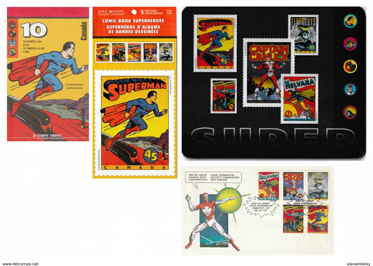 CANADA 1995 Comic Book Superheroes: Combination Pack UM/MNH - Jahressätze Der Kanad. Post