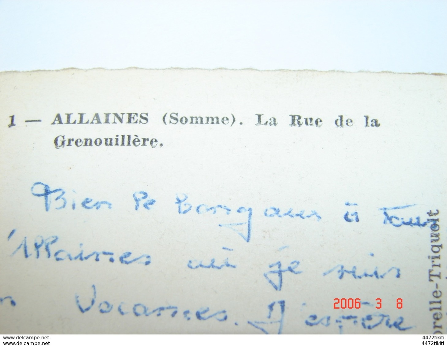C.P.A.- Allaines (80) - La Rue De La Grenouillère - 1940 - TTB (AX 36) - Allaines