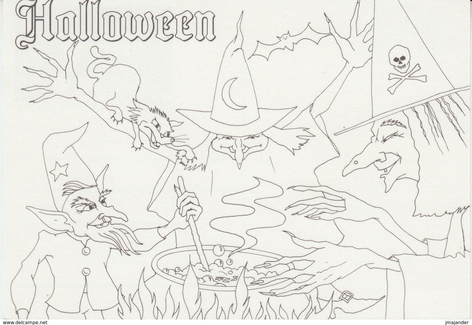 Ireland - Kiddy Colour Card: Halloween. Cat, Bat, Witches - Postal Stationery Card MNH ** - Entiers Postaux