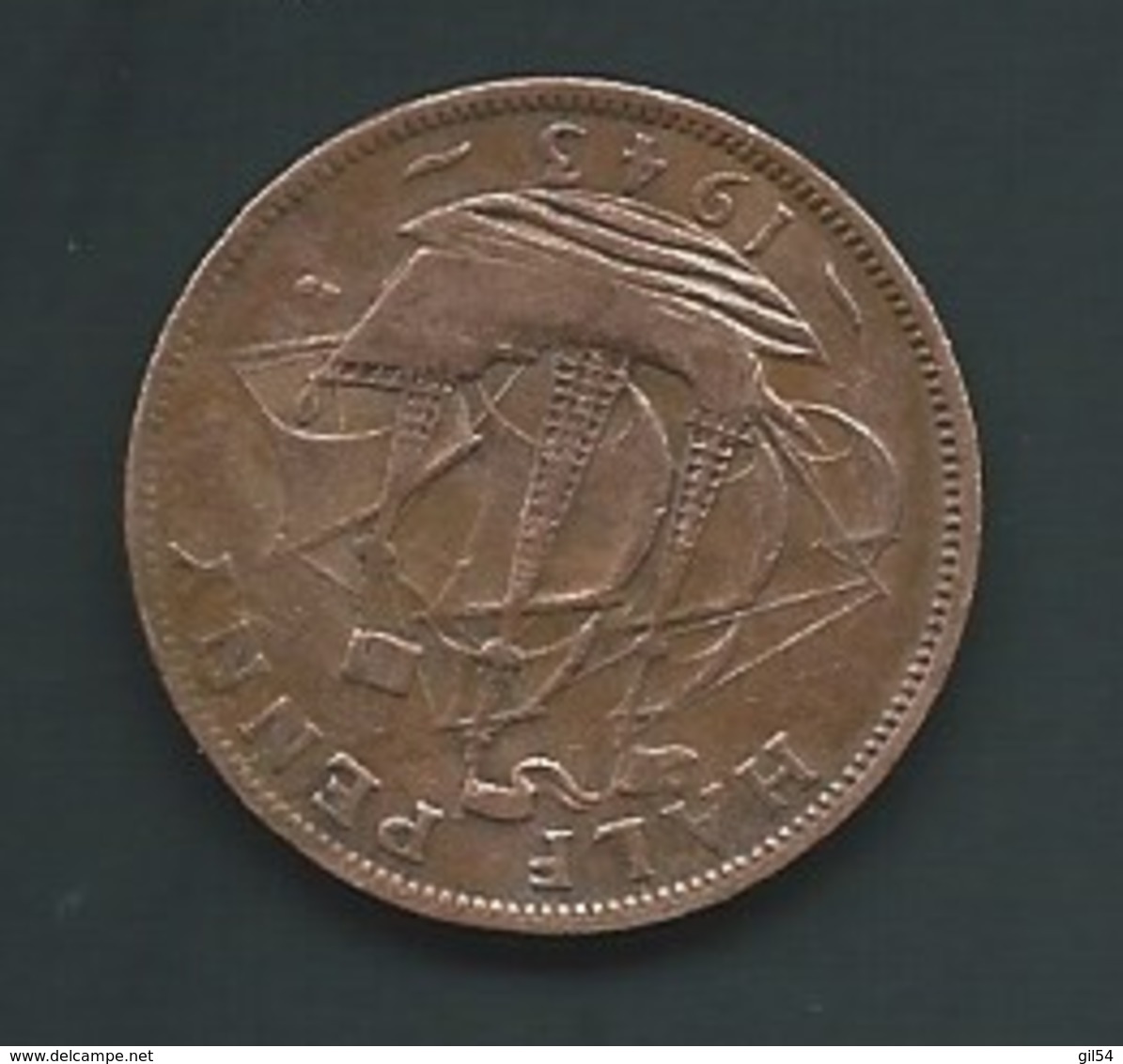 Gran Bretagna ½ Penny 1943    Pia 21605 - 1/2 Penny & 1/2 New Penny