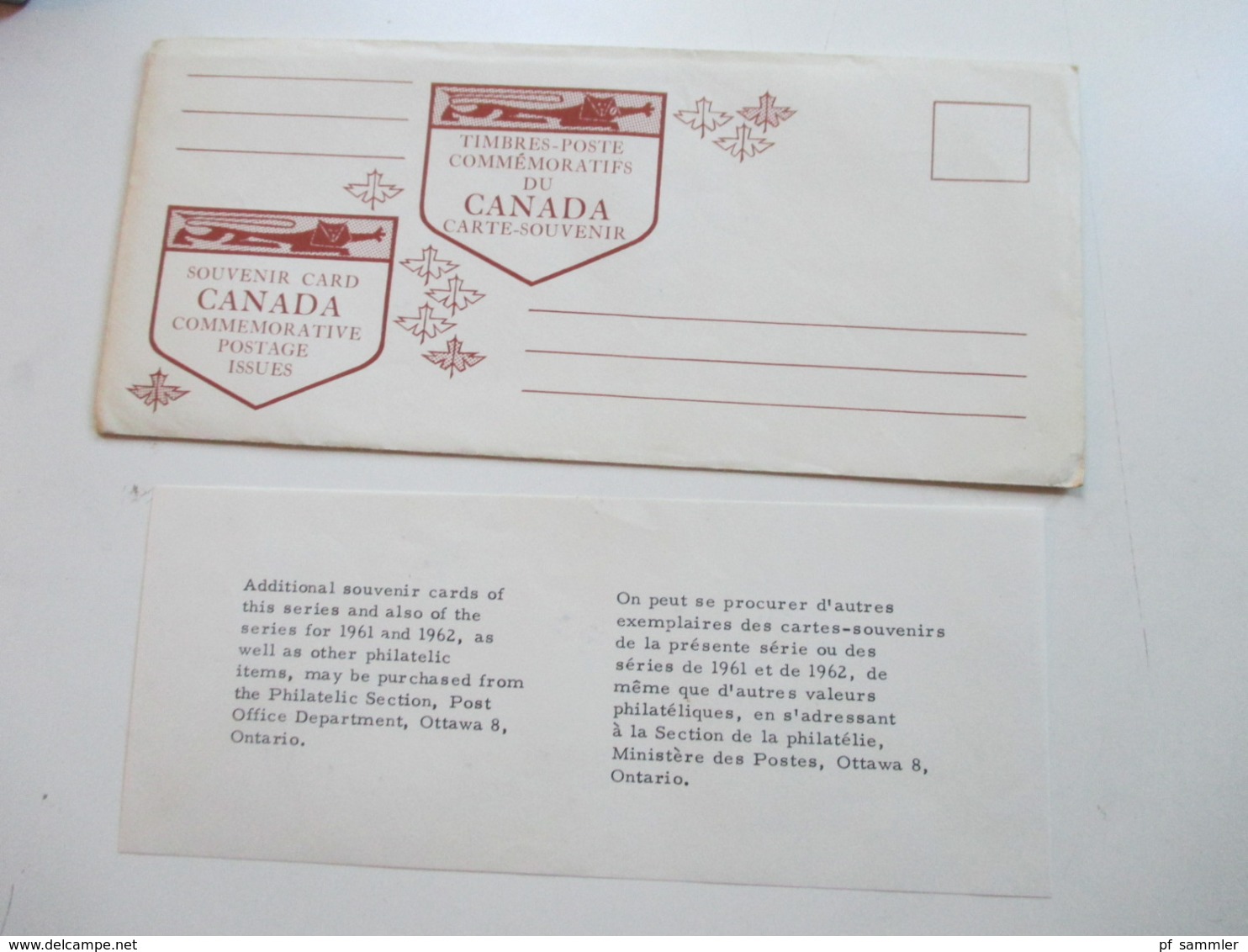 Canda 1963 Series 4 +5 Souvenir Card gestempelt! Commemorative Postage Issues im originalen Umschlag!