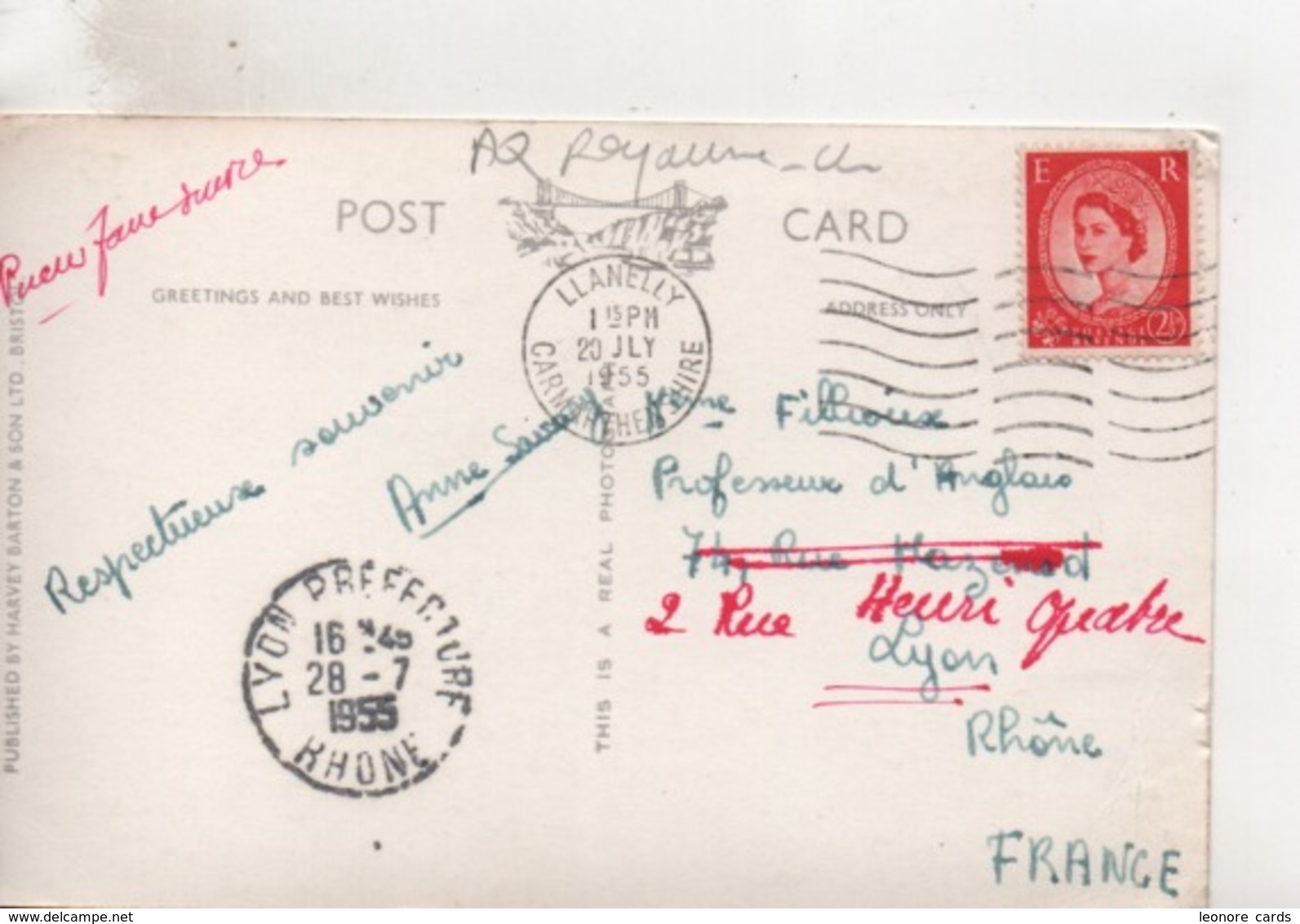 Cpa.Royaume-Uni.Pays De Galles.Llanelly.multi-vues.1955 - Monmouthshire