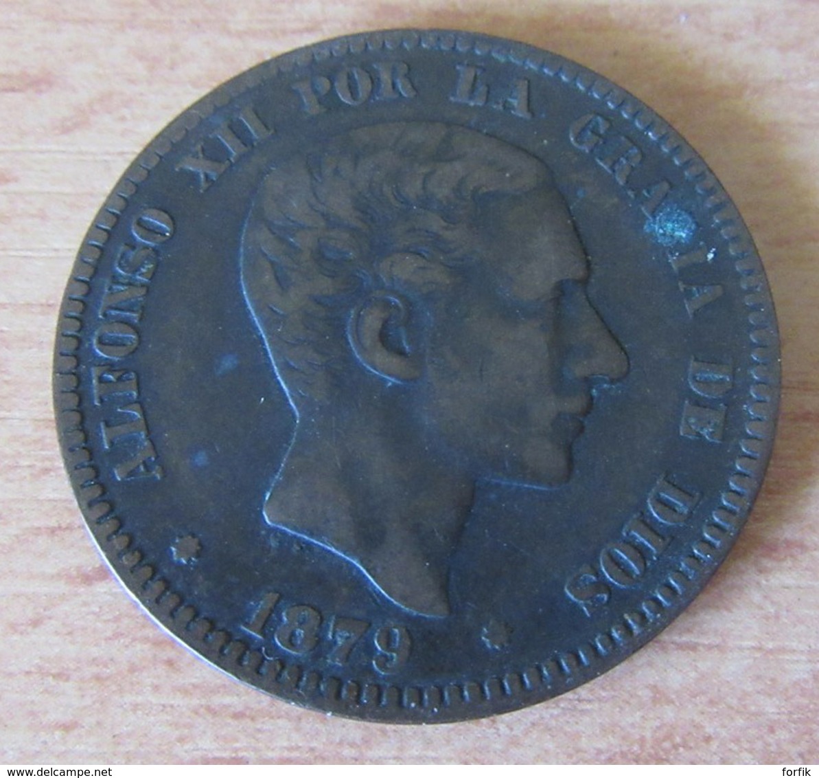 Espagne / Espana - Monnaie Diez (10) Centimos Alfonso XII 1879 OM - Eerste Muntslagen