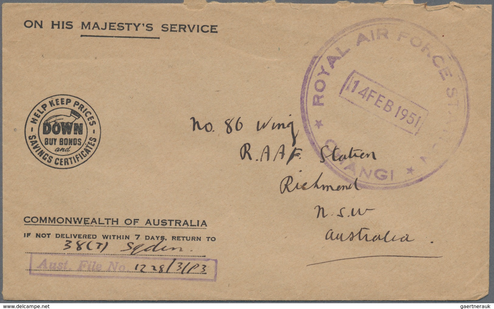 Malaiische Staaten: 1941-51 Australian Field Post: Group Of 20 Covers Sent By Australian Troops In M - Federated Malay States